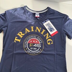F45 functional training tee women’s coach’s XS blue NEW